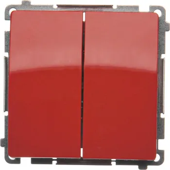vypínač Vypínač sériový, řazení 5, 10 A / 230 V~, bezšroubové svorky, Simon Basic BMW5.01/22, červená