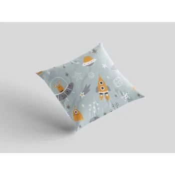 Povlak na polštářek Bavlněný povlak na polštář 40x40 cm s dětským motivem vesmítné ufo