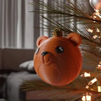 Vánoční dekorace VÁNOČNÍ KOULE na vánoční stromeček Medvěd koule vánoční ozdoba