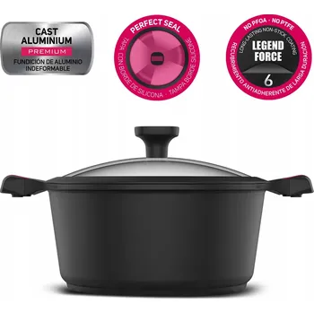 Hrnec NEPŘILNAVÝ HRNEC S POKLICÍ TAURUS 24CM 4.4L PRO VŠECHNY TYPY SPORÁKŮ