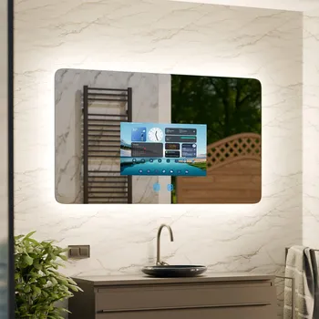 Zrcadlo Chytré Zaoblené LED Koupelnové Zrcadlo SmartScreen 21,5”