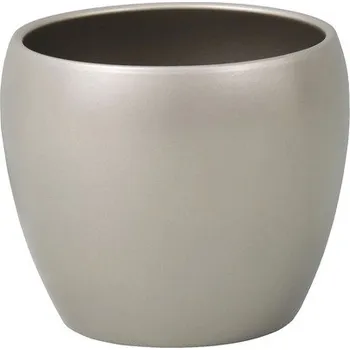Obal na květináč Obal na květináč keramický LUNA ISLAND METALIKA Ø 11 x 9 cm zlatostříbrný