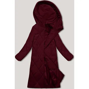 Dlouhá zimní bunda ve vínové bordó barvě s kapucí J.Style (5M3173-1) odstíny červené XL (42)