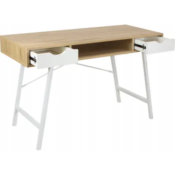 Psací stůl VELKÝ KANCELÁŘSKÝ STŮL MODERNÍ POČÍTAČOVÝ SE ZÁSUVKAMI DO KANCELÁŘE