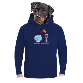 Pánská mikina Bastard Skočím si na víno unisex mikina premium Navy