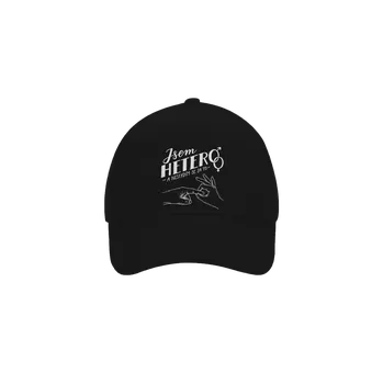 Kšiltovka Bastard B12: Jsem hetero kšiltovka baseballka Black