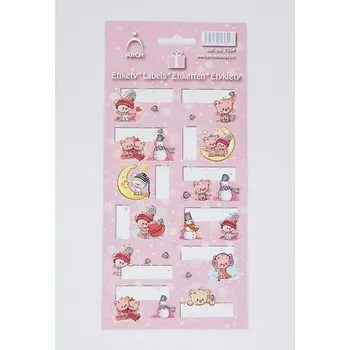 samolepka Samolepky na dárky MEDVÍDCI (7054)