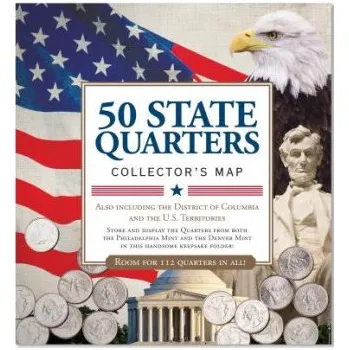 Cestování 50 State Commemorative Quarters Collector's Map (Inc. Peter Pauper Press)(Pevná)