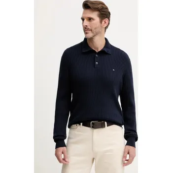 Pánský svetr Svetr s příměsí kašmíru Tommy Hilfiger pánský, tmavomodrá barva, MW0MW40447 59X, vel. M