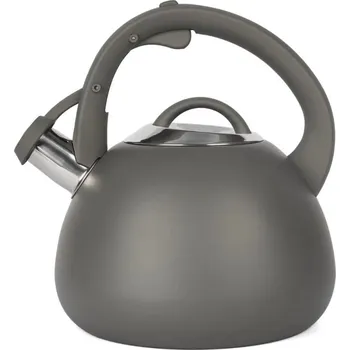 Rychlovarná konvice Konighoffer Čajník z nerezavějící oceli s píšťalkou TIVOLI šedý, 2,7 l