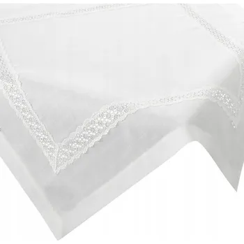 ubrus Ubrus/ubrousek 85x85 bílý, zdobený krajkou