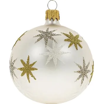 Vánoční ozdoba Vánoční ozdoba koule champagne matná