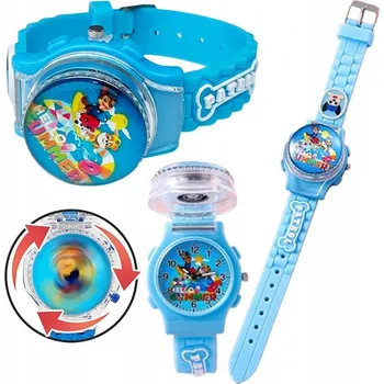 Hodinky Dětské hodinky OTOČNÉ silikonové pro děti Tlapková patrola s krytem