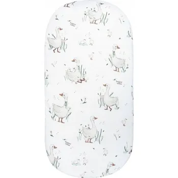 Prostěradlo Bonjure Cherie Bambusové Prostěradlo do korbičky kočárku 35x75 cm Husy