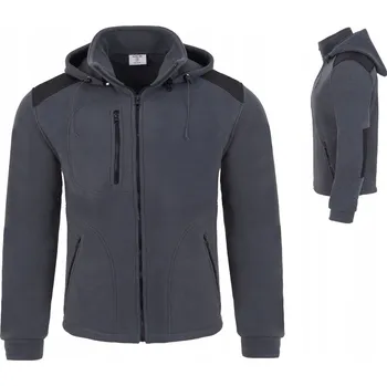 Pracovní obuv PRACOVNÍ FLEECOVÁ MIKINA POLAR silná s odepínací kapucí FLRA340H GF-BK grafitová vel. M