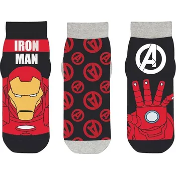 Pánské ponožky SADA 3 KS PONOŽKY AVENGERS Erv 37640 - 2 černé Velikost: 23-26