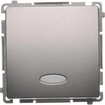 vypínač Tlačítko zapínací, s piktogramem “zvonek”, s orientačním LED podsvětlením, řazení, Simon Basic BMD1L.01/21