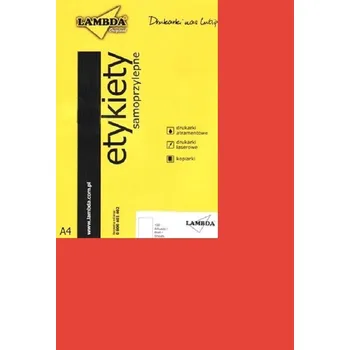 Speciální papír Icpc Samolepicí etikety A4 ČERVENÉ FLUO 100 ks