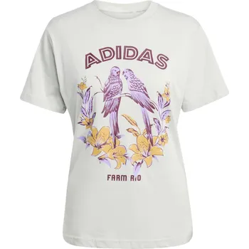 Dámské oblečení Dámské Tričko s krátkým rukávem ADIDAS FARM GFX TEE 2 JV8610 – Šedá XS