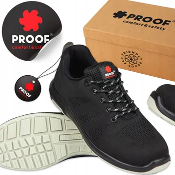 Pracovní obuv DÁMSKÁ PRACOVNÍ OBUV LEHKÁ BEZPEČNOSTNÍ OCHRANNÁ OBUV BOZP PROOF S OCELOVOU ŠPIČKOU S1 VEL. 38