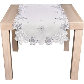 Ubrus vánoční Kouzelné vločky šedé - 35 x 35cm CY725K-30-4