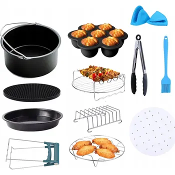 fritéza SADA 13 DÍLŮ PŘÍSLUŠENSTVÍ PRO HORKOVZDUŠNOU FRITÉZU AIR FRYER 7"