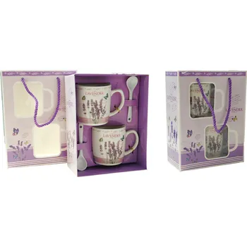 PROHOME - Sada přátelská 2ks keramická Levandule