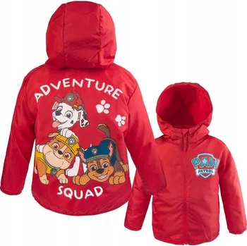 Dívčí bunda ŠUSŤÁKOVÁ BUNDA TLAPKOVÁ PATROLA Em PAW 52 28 2884 červená Velikost: 98-104
