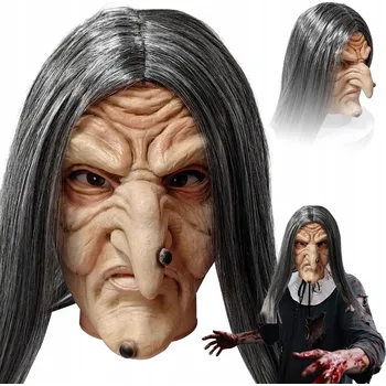 Karnevalová maska Maska na obličej 6WSJ0071 latex šedá