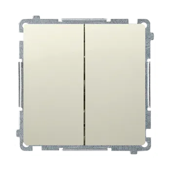 vypínač Vypínač střídavý 2 násobný, s orientačním LED podsvětlením, bez piktogramu,, Simon Basic BMW6/2L.01/X/12