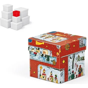 Dárková taška Krabice dárková vánoční C-V005-AL 8x8x8cm