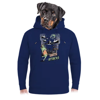 Pánská mikina Bastard Země útočí unisex mikina premium Navy