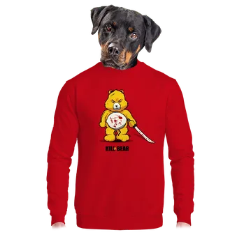 Pánská mikina Bastard Killer bear unisex mikina bez kapuce Red