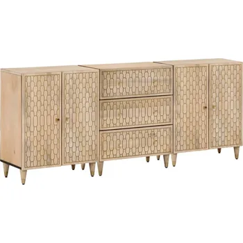 Příborník do zásuvky vidaXL Odkládací skříňky 3 ks 60x33x75 cm masivní mangovníkové dřevo [3206308]