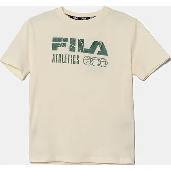 Chlapecké oblečení Dětské bavlněné tričko Fila IFFEZHEIM FAT0667 béžová 01X, vel. 134-140