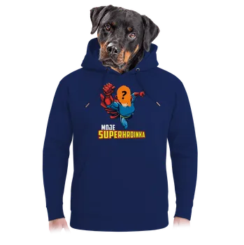 Pánská mikina Bastard Moje superhrdinka unisex mikina premium Navy