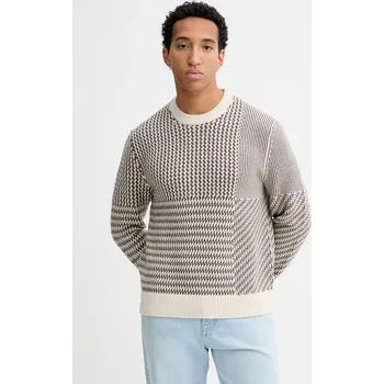 Pánský svetr Svetr s příměsí vlny Calvin Klein LV04LD306G hnědá 98A, vel. M