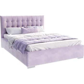 Postel Čalouněná postel LUCERNA 160x200 Fialová Paris s úložným prostorem kovový rošt