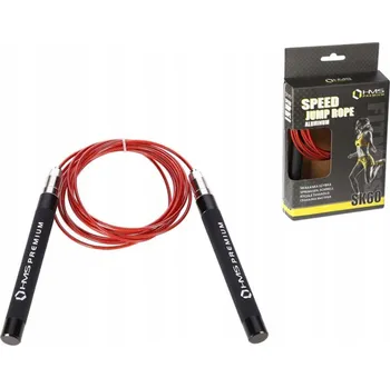 Švihadlo Švihadlo sportovní hliníkové, rychle nastavitelné, černo-červené HMS SK60