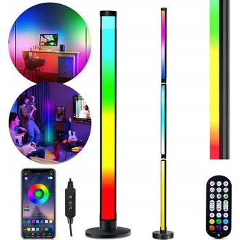 Stojací lampa ROHOVÁ STOJACÍ LAMPA 72 LED RGB SYMPHONY S OVLÁDÁNÍM PŘES APLIKACI + DÁLKOVÝ OVLADAČ