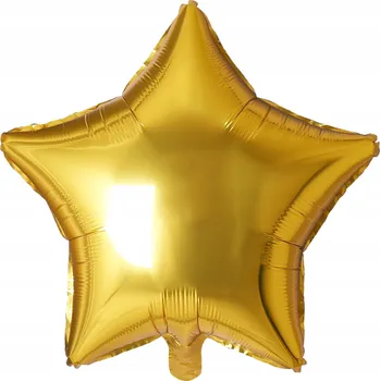 Balónek Fóliový balónek HVĚZDA Zlatá 18"