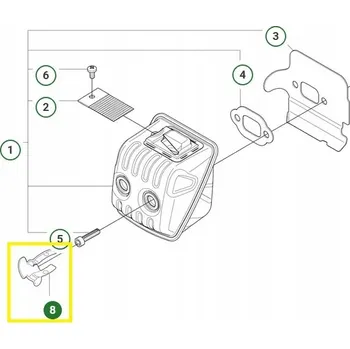 Záslepka tlumiče výfuku pro pily 445S, 450S Husqvarna