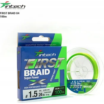 Vlasec pletený Intech First Braid X4 #1.0/0.165/15lb/6.81kg 100m zelený