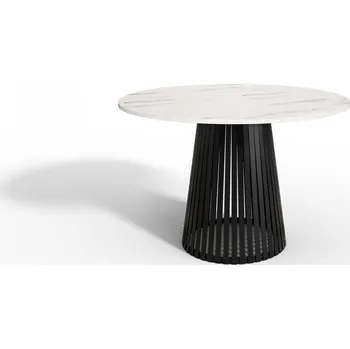 Jídelní stůl Moderní kulatý stůl Vivo 110 cm bílý do obývacího pokoje a jídelny