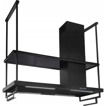 Digestoř Ostrůvkový odsavač par Metropolis Premium Glass Black 150 cm