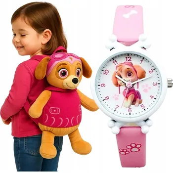 Dětský batoh Dětský batoh Batoh Tlapková patrola pro holčičku + hodinky