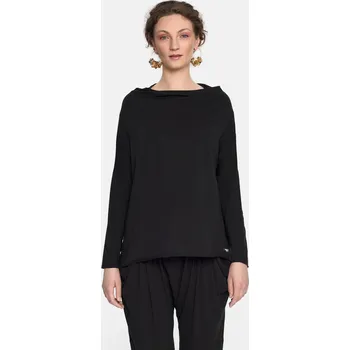 Dámská halenka BY INSOMNIA ČERNÁ HALENKA Z VISKÓZY FOXY L