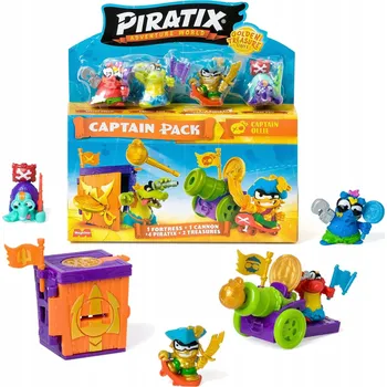 Figurka PIRATIX Zlatý Poklad Piráti Sada Kapitán: Klobouk, Škraboška a Doplňky
