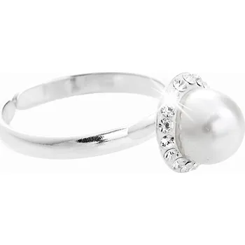 Prsten JSB bijoux s.r.o. Stříbrný prsten Swarovski perla s obtahem White (Stříbro 925/1000)