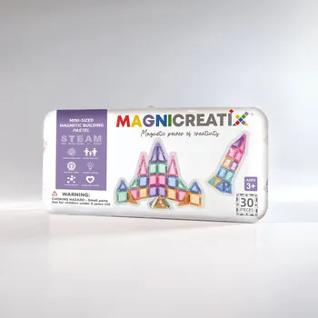 ostatní stavebnice MINI Magnetické Stavebnice MAGNICREATIX Mini Tiles – 30 dílků PASTELOVÉ